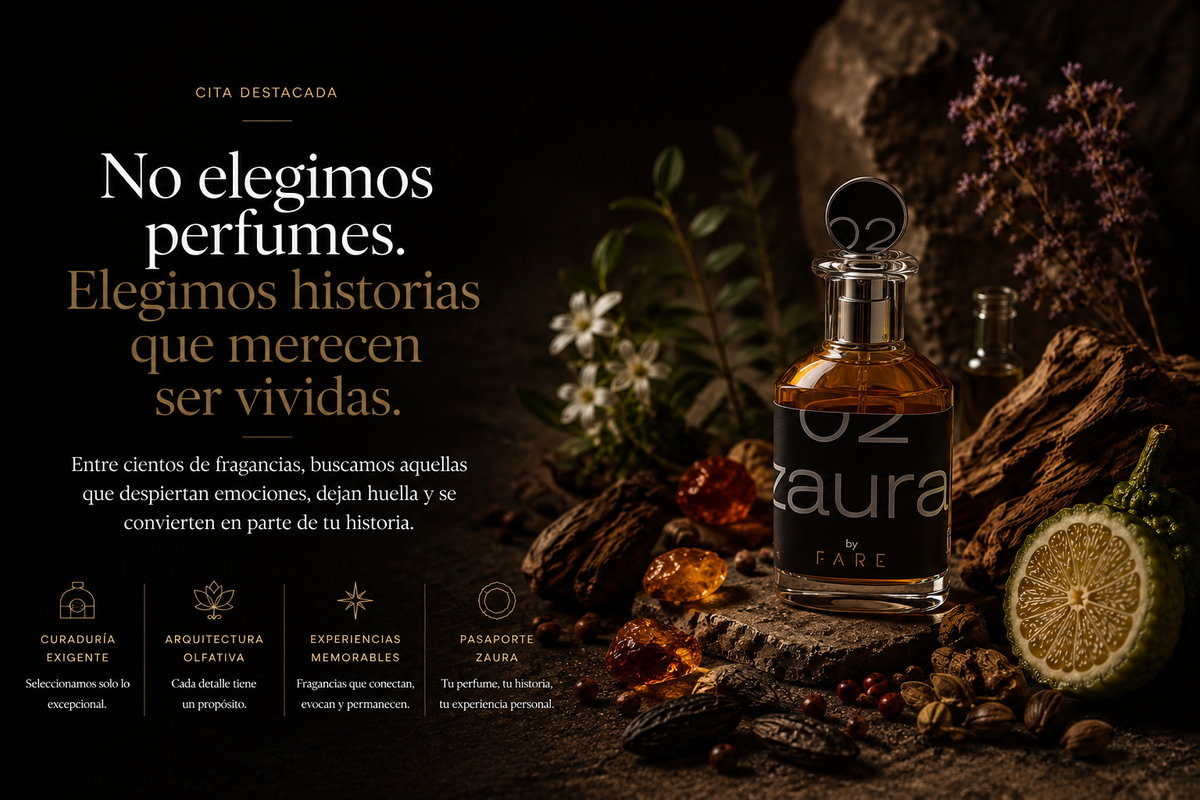 Fotografía editorial de Zaura, espacio de creación y curaduría en perfumería